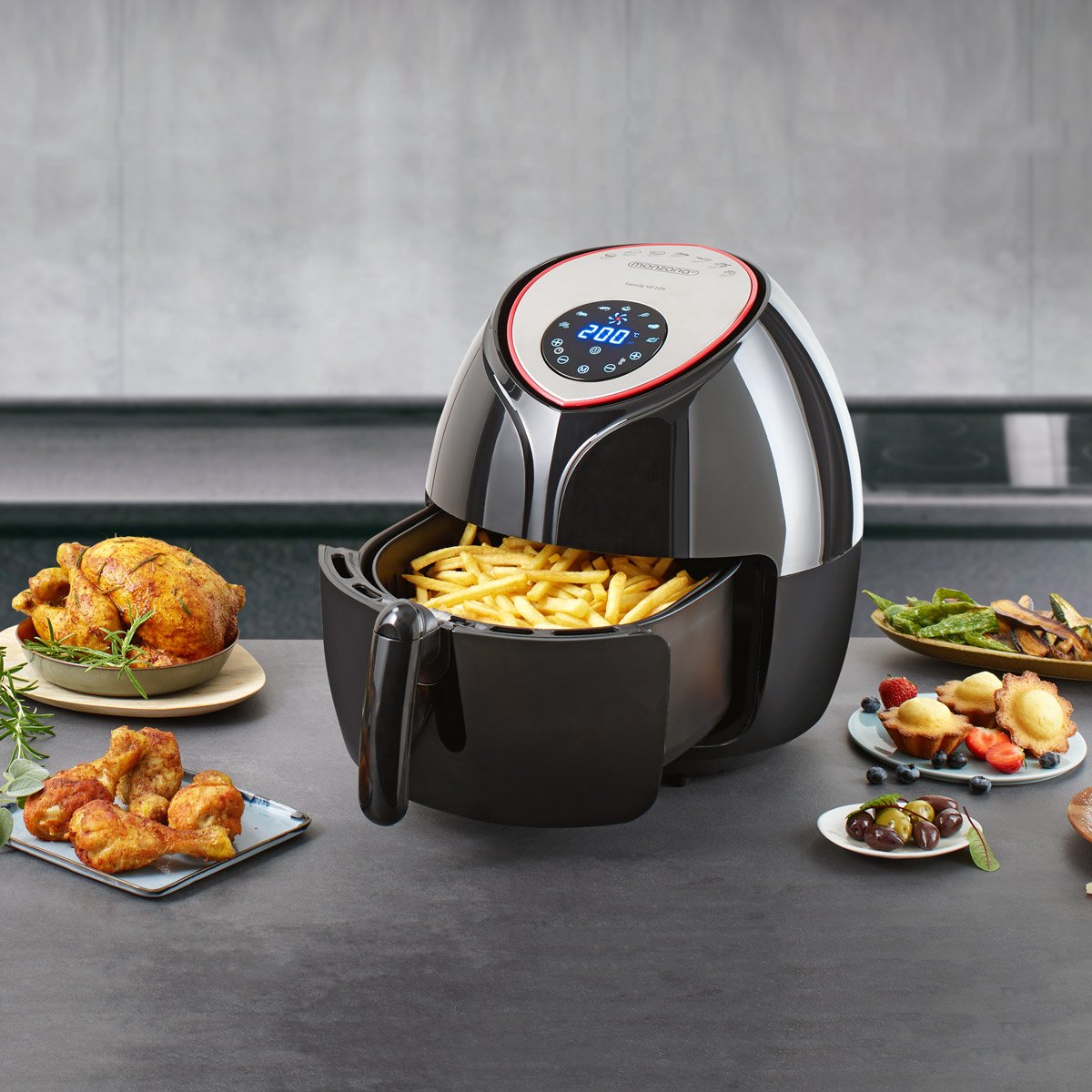 Monzana Heteluchtfriteuse 6,5L Zwart