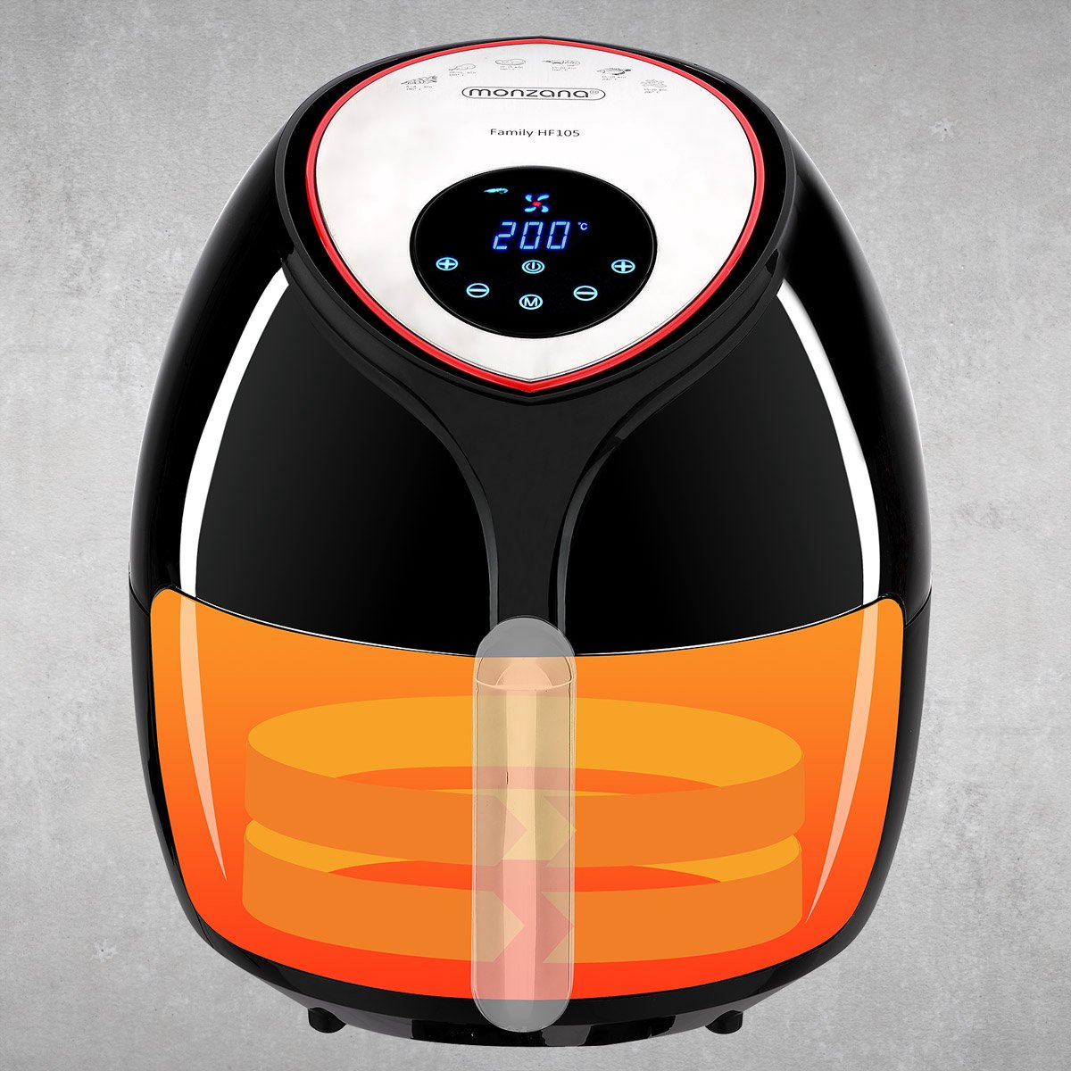 Monzana Heteluchtfriteuse 6,5L Zwart