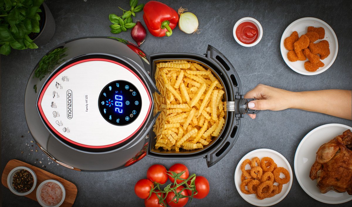 Monzana Heteluchtfriteuse 6,5L Zwart