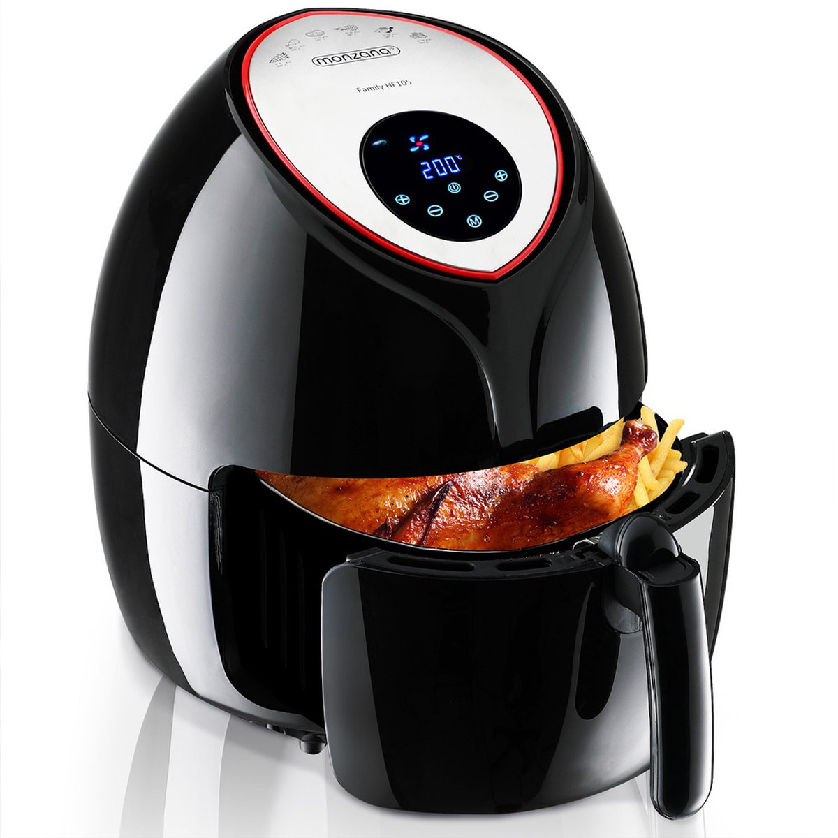 Monzana Heteluchtfriteuse 6,5L Zwart