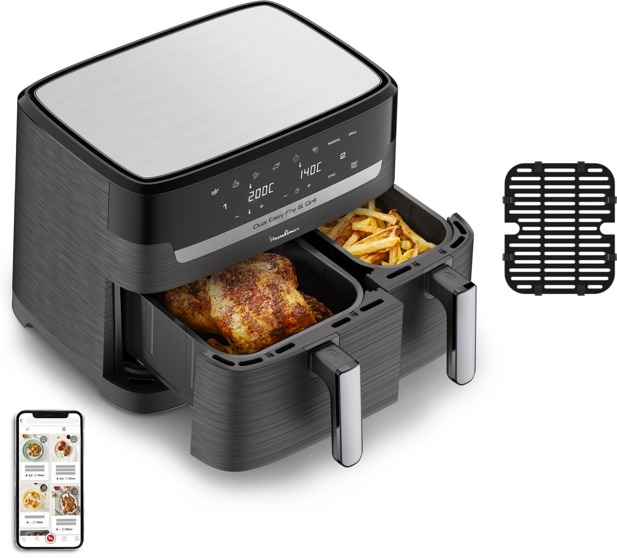 Moulinex Dual Easy Fry EZ905B20 Airfryer 8,3L