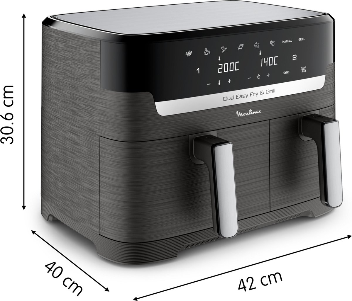 Moulinex Dual Easy Fry EZ905B20 Airfryer 8,3L