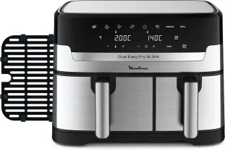 Moulinex Dual Easy Fry & Grill EZ905D20 Airfryer 8,3L RVS