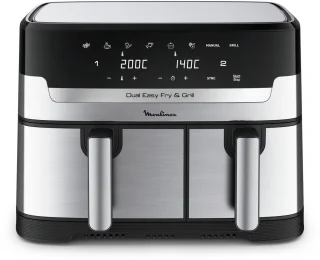Moulinex Dual Easy Fry & Grill EZ905D20 Airfryer 8,3L RVS