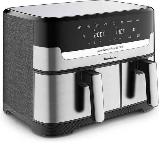 Moulinex Dual Easy Fry & Grill EZ905D20 Airfryer 8,3L RVS