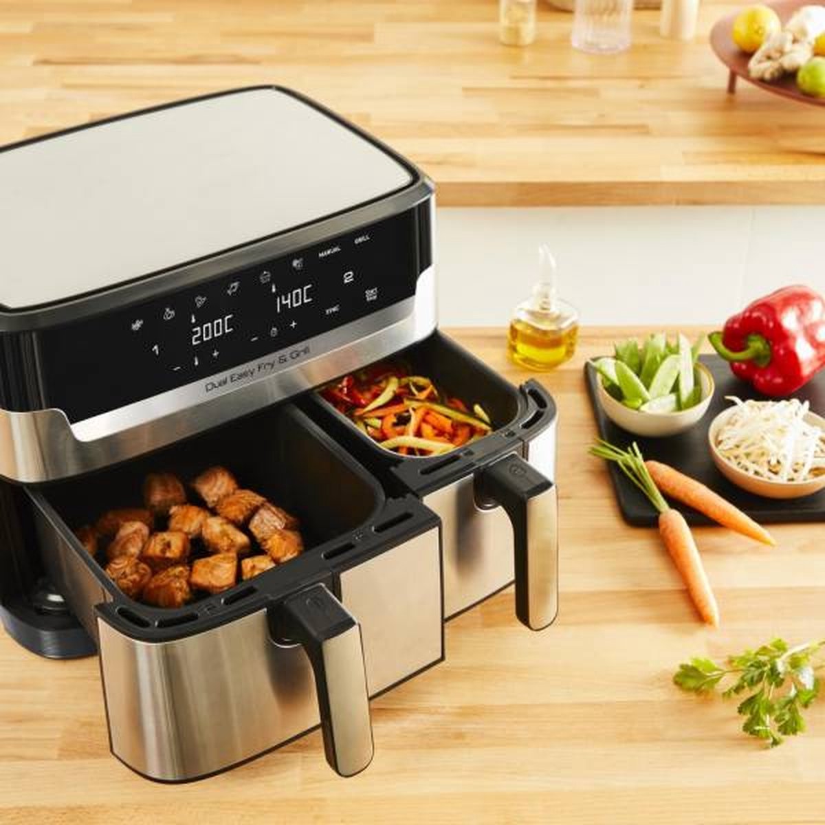 Moulinex Dual Easy Fry & Grill YY5233FB Airfryer 8L