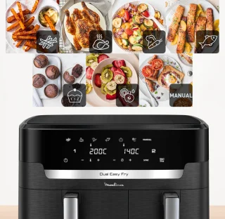 Moulinex Dual Easy Fry XXL EZ9428 Dubbele Airfryer 11L