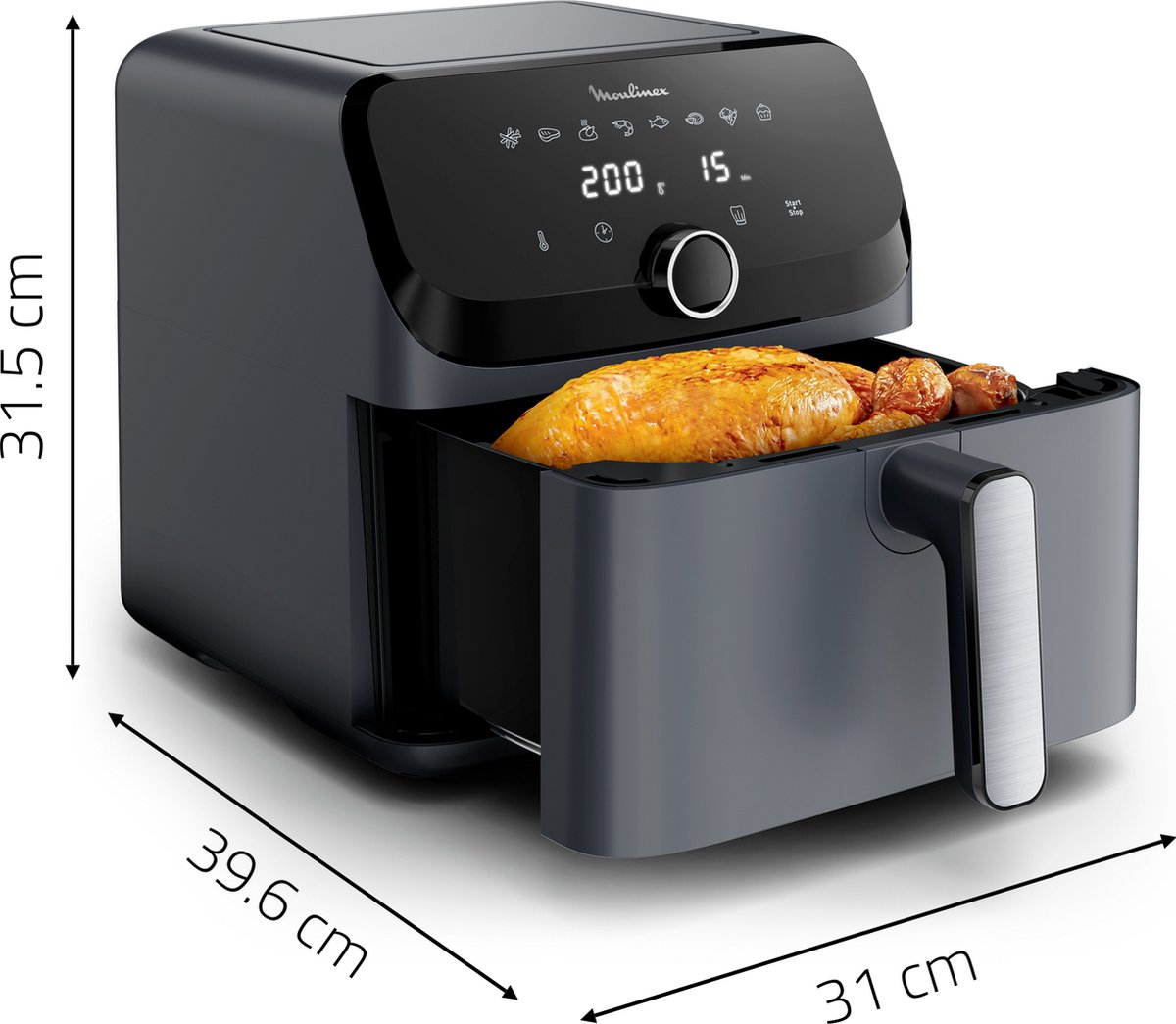 Moulinex Easy Fry Mega EZ855BF Airfryer Grijs