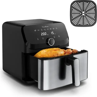 Moulinex Easy Fry Mega EZ855D20 Heteluchtfriteuse 7,5L Zwart/RVS