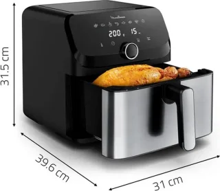 Moulinex Easy Fry Mega EZ855D20 Heteluchtfriteuse 7,5L Zwart/RVS