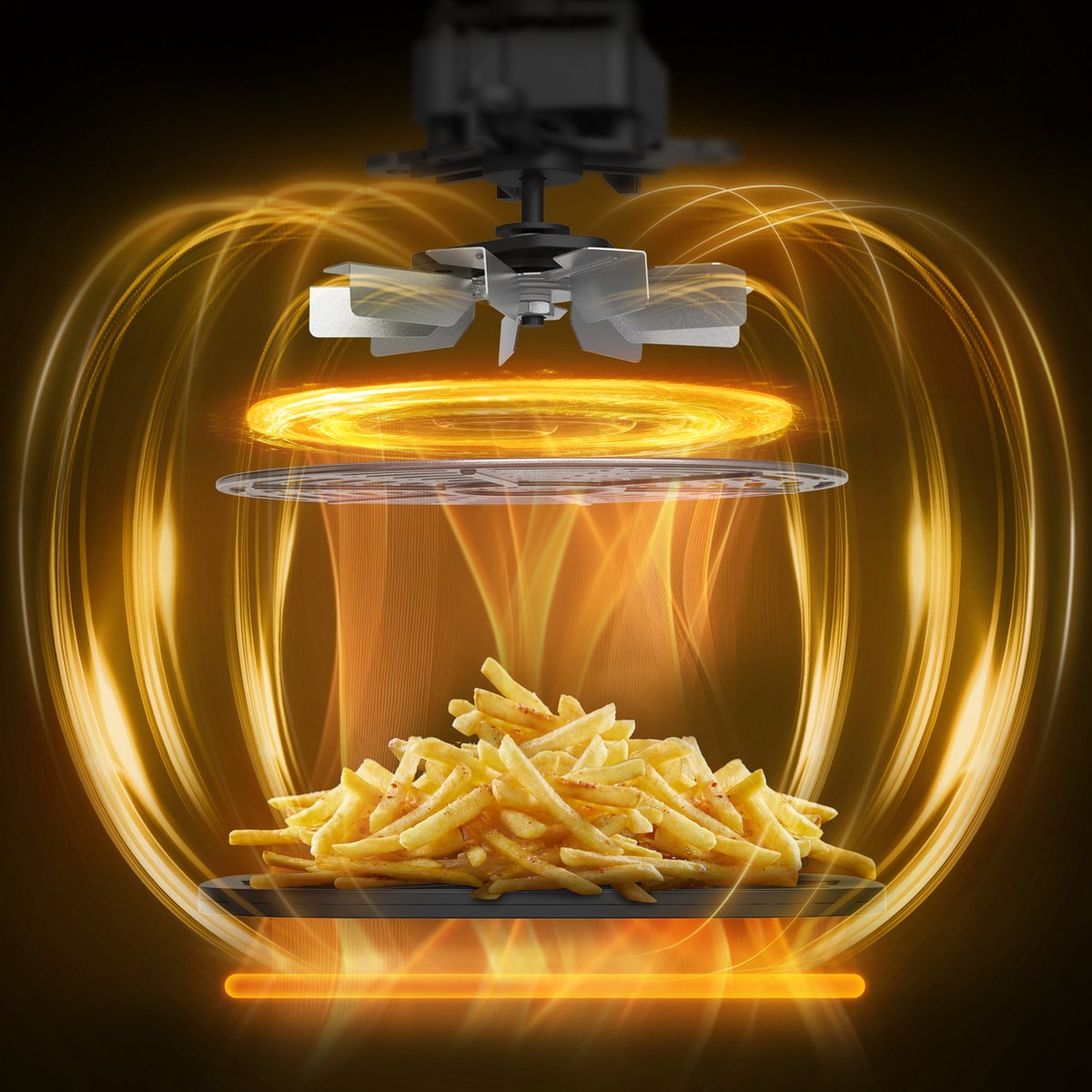 Moulinex Easy Fry Pizza AL4018 Airfryer Zwart