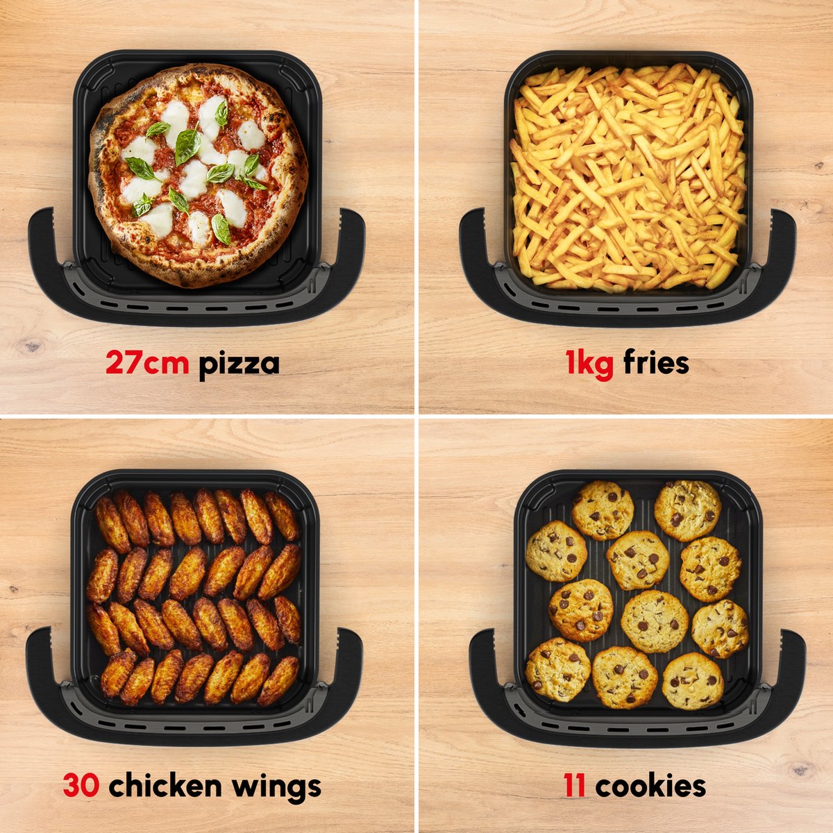 Moulinex Easy Fry Pizza AL4018 Airfryer Zwart
