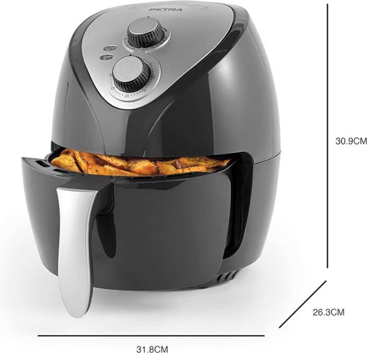 Multifunctionele Airfryer 3,2L 1300W Zwart