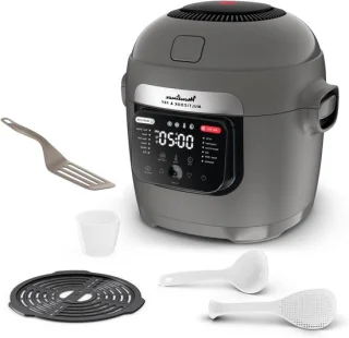 Multikoker airfryer 6 liter grijs