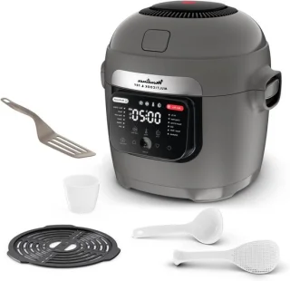 Multikoker airfryer 6 liter grijs