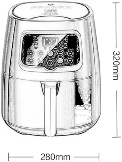 Multipot luchtfriteuse mini oven 45 liter zwart