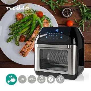 Nedis Airfryer Oven 12L Digitaal 1500W Zwart