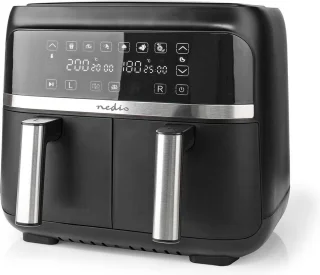 Nedis Dubbele Heteluchtfriteuse 2x3.8L Zwart