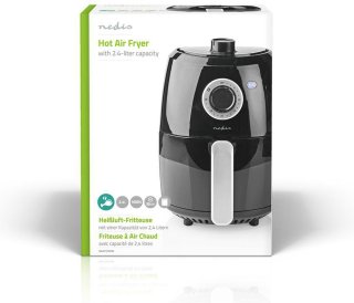 Nedis Heteluchtfriteuse 2.4L Analoog Zwart