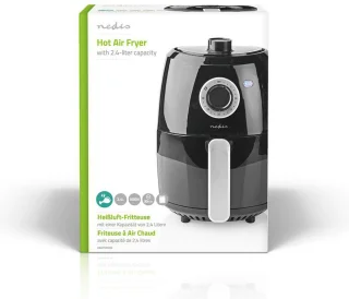 Nedis Heteluchtfriteuse 2.4L Analoog Zwart