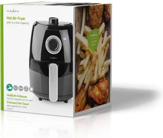 Nedis Heteluchtfriteuse 2.4L Analoog Zwart