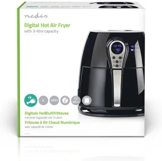 Nedis Heteluchtfriteuse 3L Digitaal Zwart