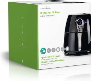 Nedis Heteluchtfriteuse 3L Digitaal Zwart