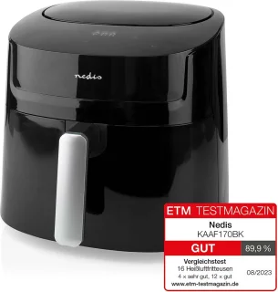 Nedis Heteluchtfriteuse 7,2L Digitaal Zwart
