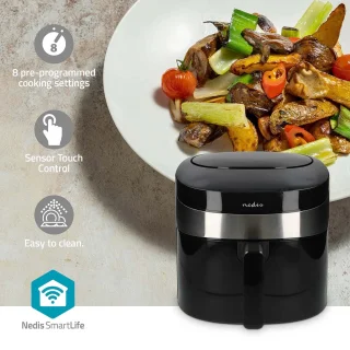 Nedis SmartLife Heteluchtfriteuse 7,2 l zwart Wi-Fi