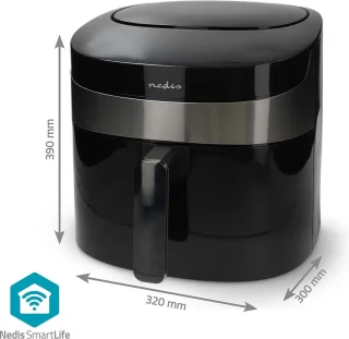 Nedis SmartLife Heteluchtfriteuse 7,2 l zwart Wi-Fi