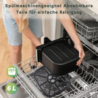 NETTLIFE Airfryer 6L Enkelkorf - Groen