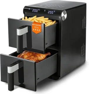 NETTLIFE Airfryer Dubbele Kamer 11L