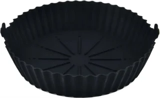 New Age Devi Siliconen Bakje - Airfryer Accessoire - 20 cm - Zwart