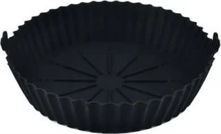 New Age Devi Siliconen Bakje - Airfryer Accessoire - 20 cm - Zwart
