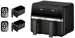 NEXXT CO231025 airfryer zwart 4 l 2200 W, 2 frituurmanden