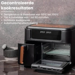 Nexxt Dubbele Airfryer XXL 11,5L Zwart