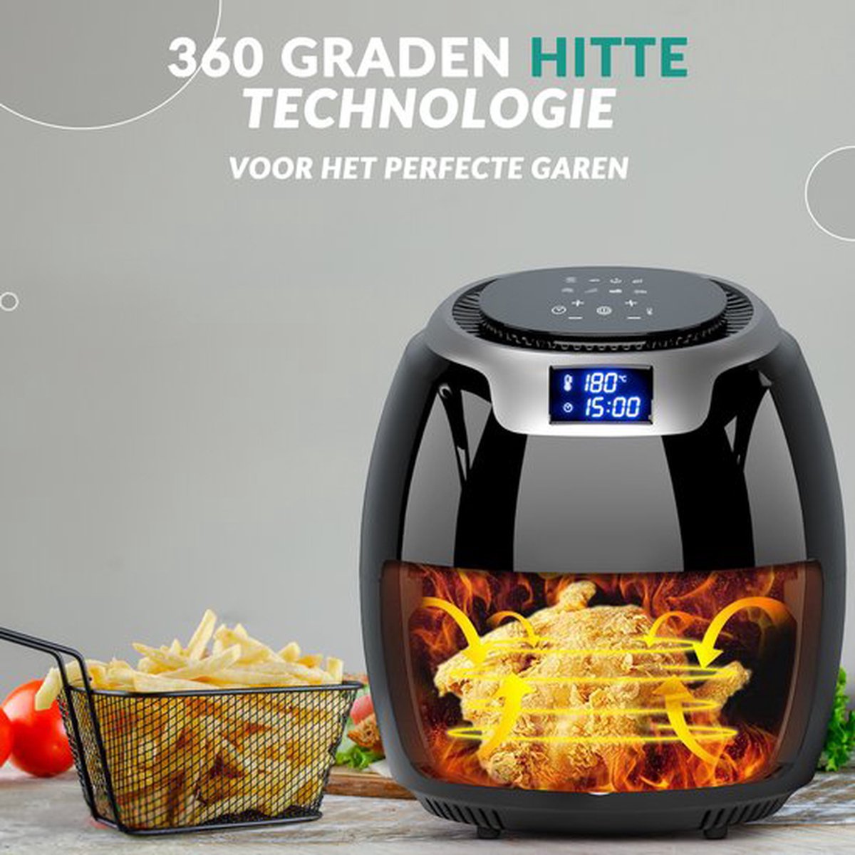 Wat vinden we goed aan de Niceey Airfryer XXL 8,0L Zwart