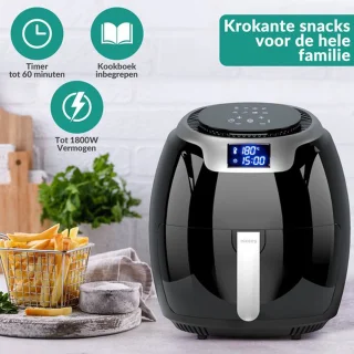 Niceey Airfryer XXL 8,0L Zwart