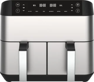 Niceey Dubbele Airfryer XXL 8L Zilver