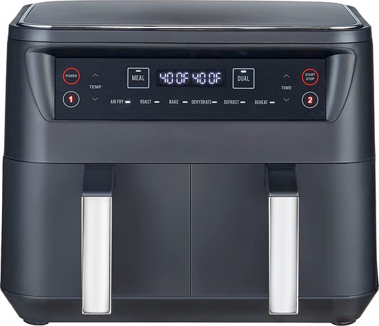 Niceey Dubbele Airfryer XXL 8L Zwart