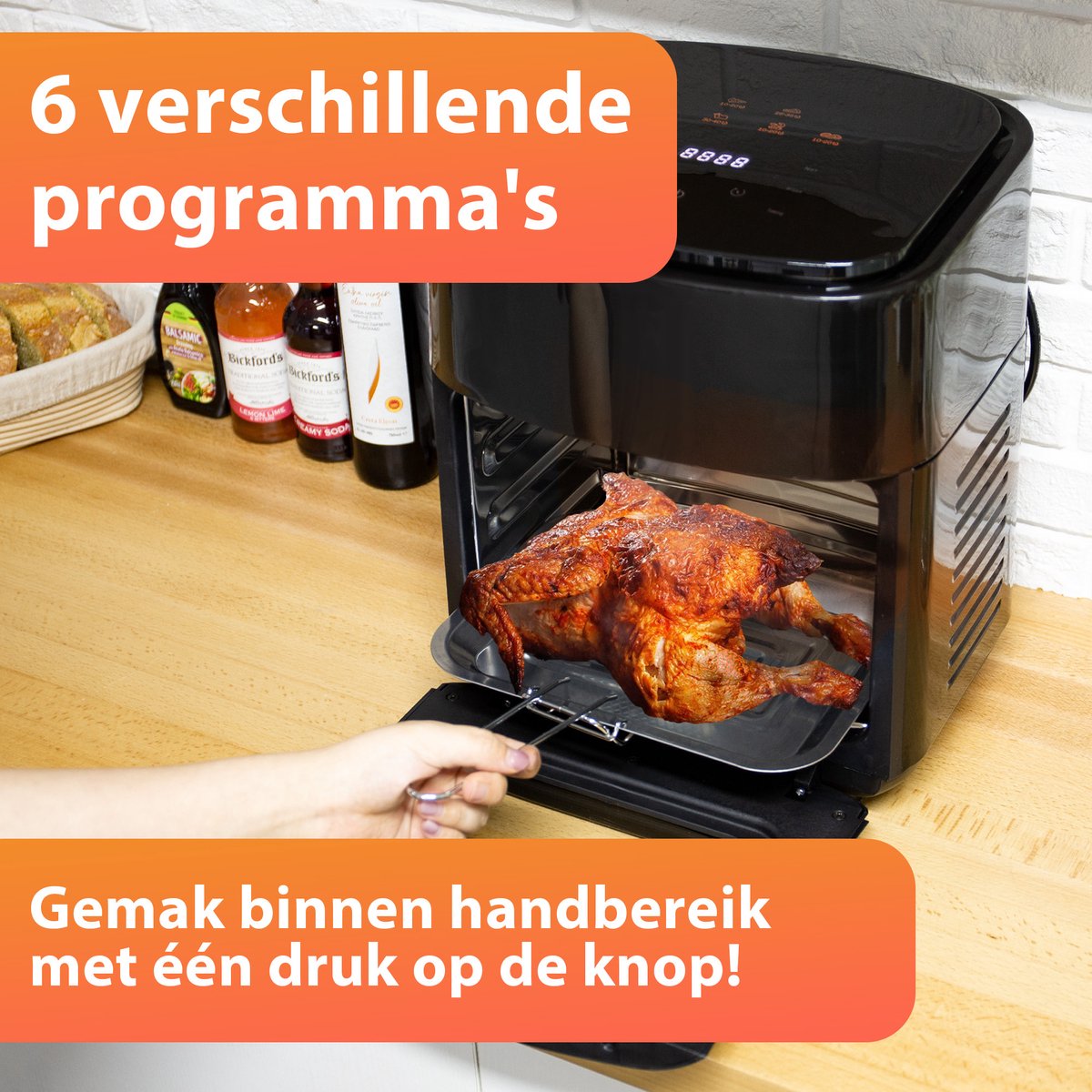 Nimma Crispr Airfryer Oven XXL 15L Zwart