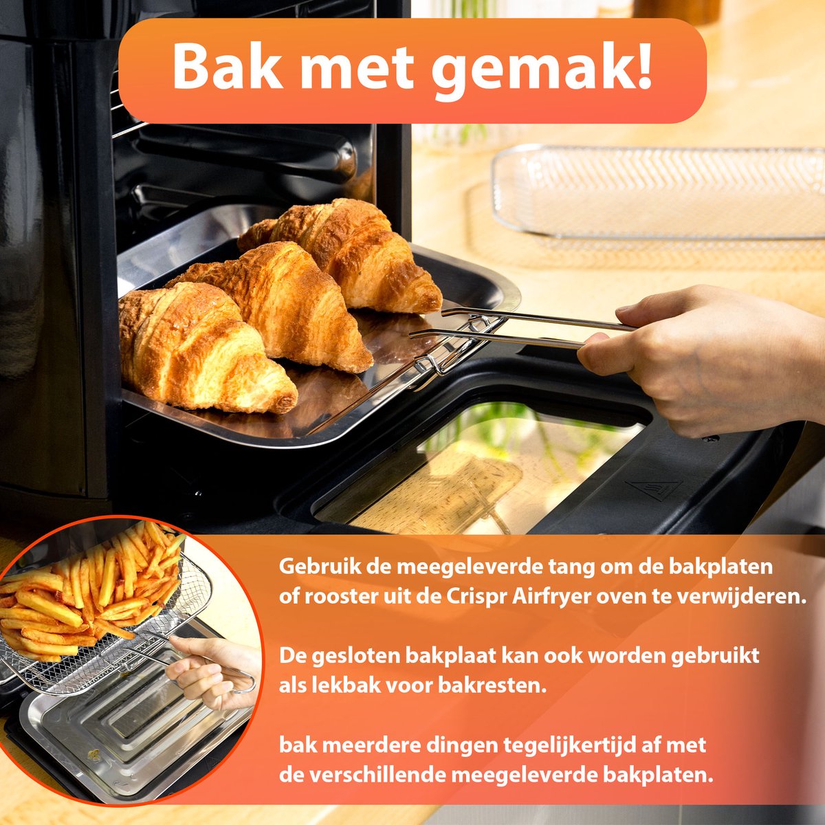 Nimma Crispr Airfryer Oven XXL 15L Zwart