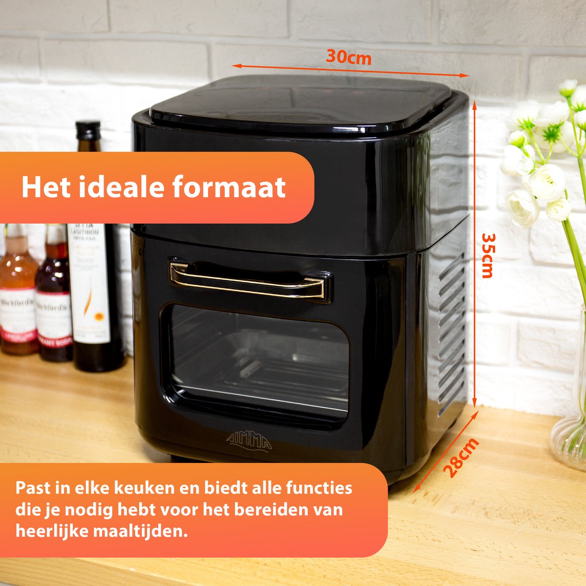 Nimma Crispr Airfryer Oven XXL 15L Zwart