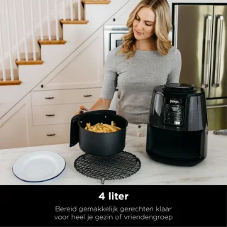 Ninja AF100EU Hetelucht Friteuse 3,8L Grijs/Zwart