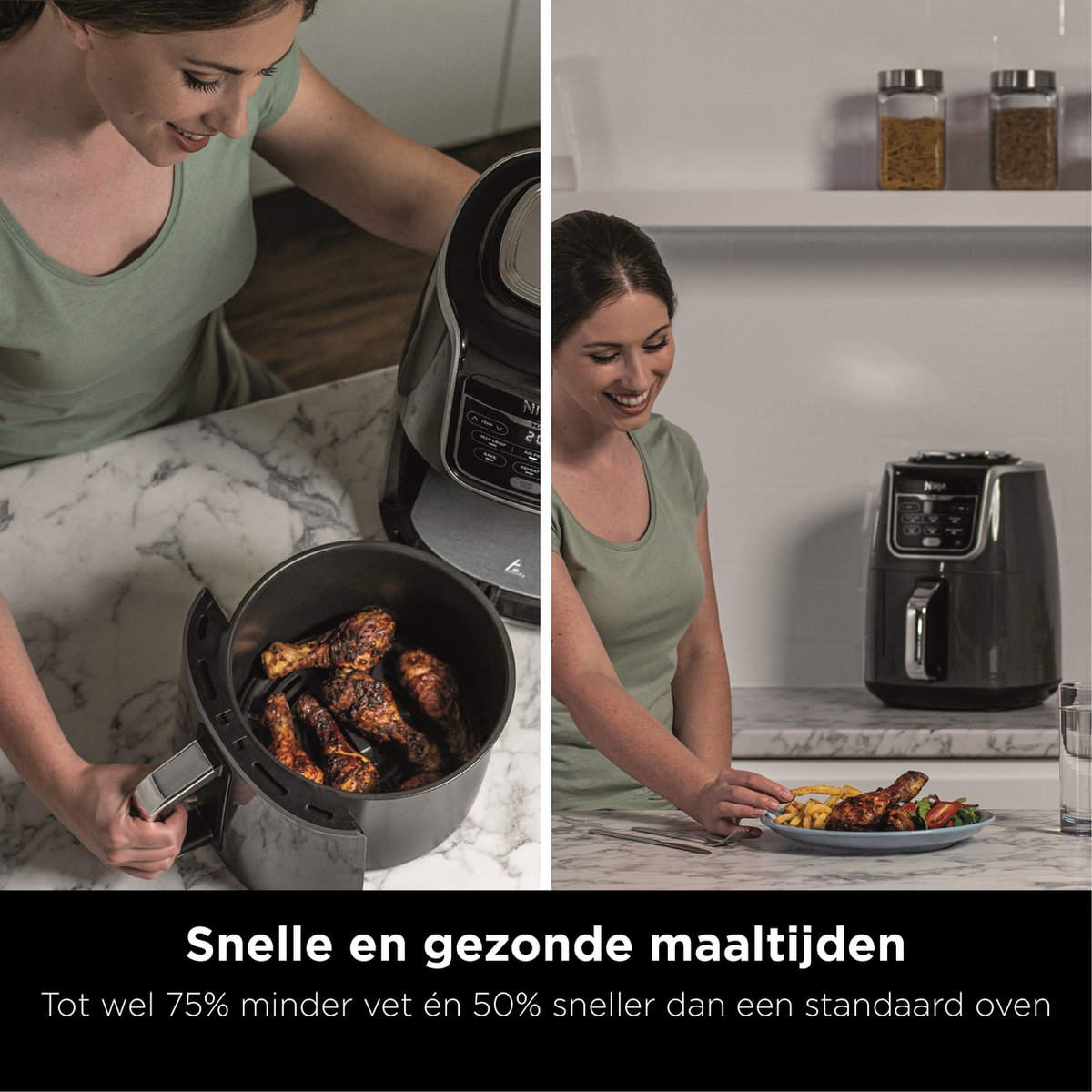 Ninja AF160EU Heteluchtfriteuse 5,2L Grijs/Zwart