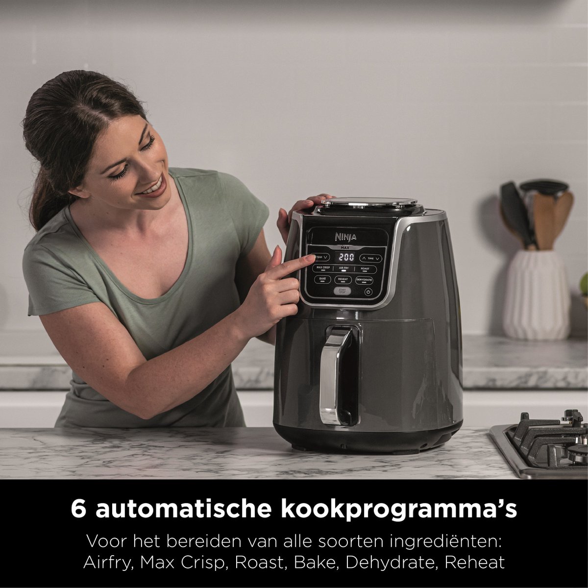 Ninja AF160EU Heteluchtfriteuse 5,2L Grijs/Zwart