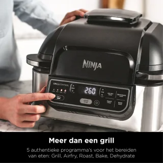 Ninja AG301EU 2-in-1 Grill & Heteluchtfriteuse 5,7L Grijs/Zwart
