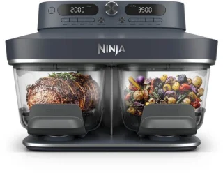Ninja CRISPi DualZone glazen airfryer - Cyberspace - DD102EUBL1