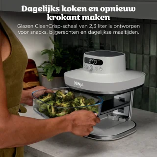 Wat vinden we goed aan de Ninja CRISPi PRO Glazen Airfryer AS101EULG 2.3/5.7 L Stone