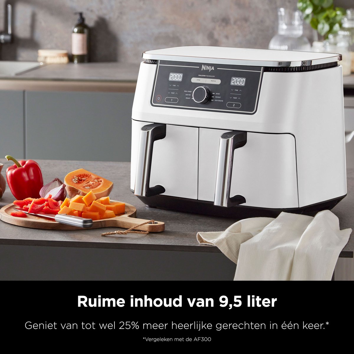 Ninja Foodi AF400EUWH Limited Edition Airfryer XXL Dual Zone